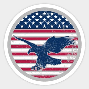 American Flag with Eagle Sticker